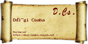 Dégi Csaba névjegykártya