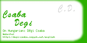 csaba degi business card